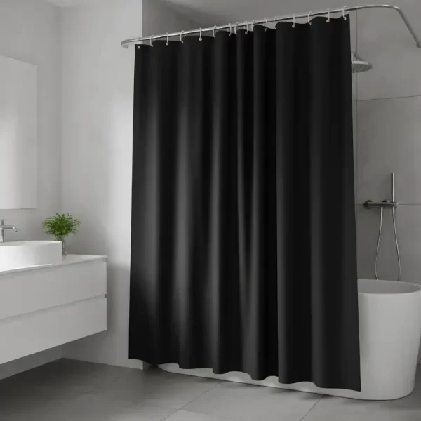 Producto - Cortina De Baño Lisa Gruesa Reforzada