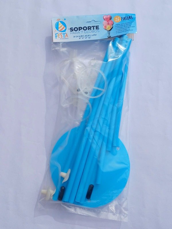 Producto - Soporte 70cm para 7 Globos Celeste