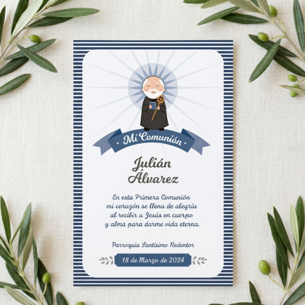 Producto - Diseño de Estampitas - Modelo San Benito Abad