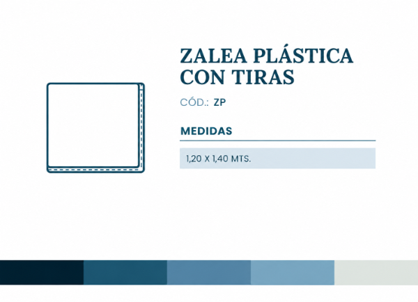Producto - Zalea Plástica Impermeable  Con Tiras - 1