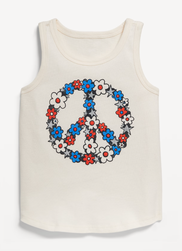 Producto - Musculosa para Niñas Marca OLD NAVY Peace Flowers