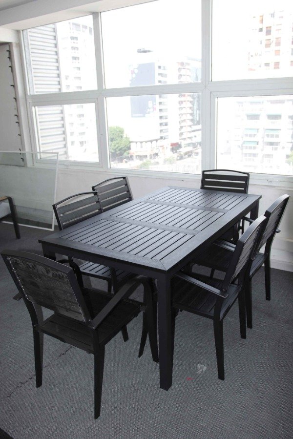 Producto - Juego de Mesa y 6 Sillas de Aluminio para Exterior - Set para 6 Personas