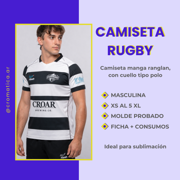 Producto - Molde Camiseta de Rugby + Fichas