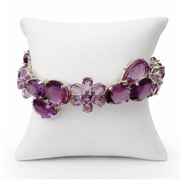 Producto - Brazalete plata y amatistas