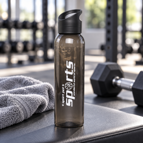 Producto - BOTELLA PLASTICA SPORT TRANSPARENTE CON TAPA 650ML - 3