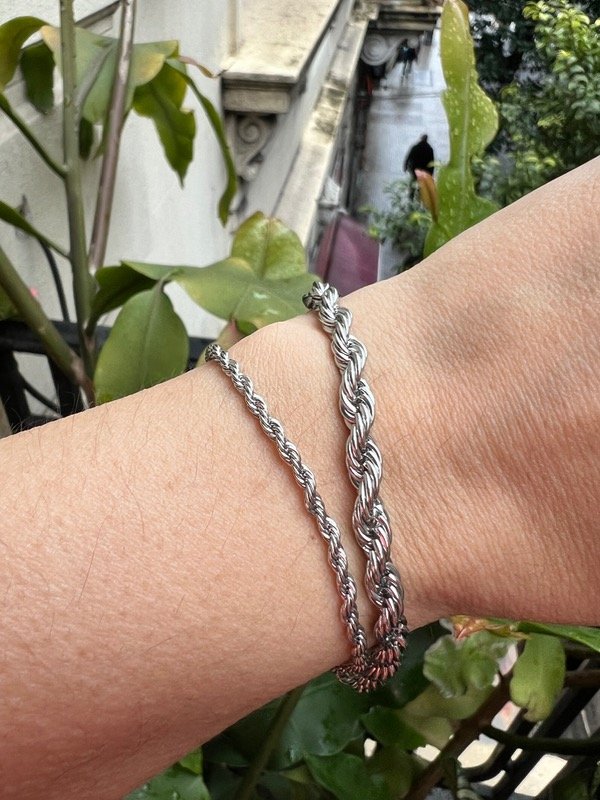Producto - 2 pulseras soga de acero