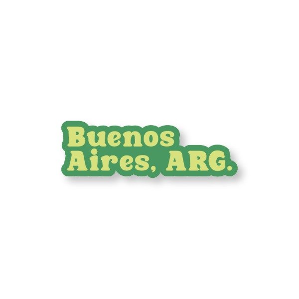 Producto - Sticker BUENOS AIRES, ARG. Verde
