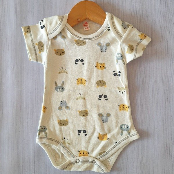Producto - Body Algodón Osito/Panda Crema MC