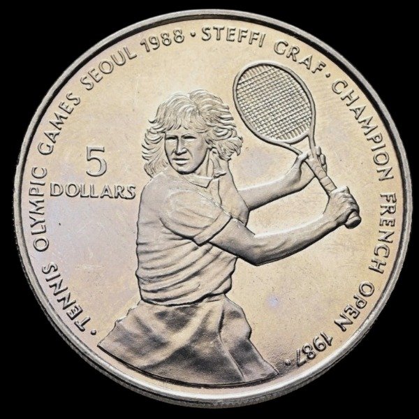 Producto - Niue. 5 Dolares de 1987 - "Tenis Olympics Games"