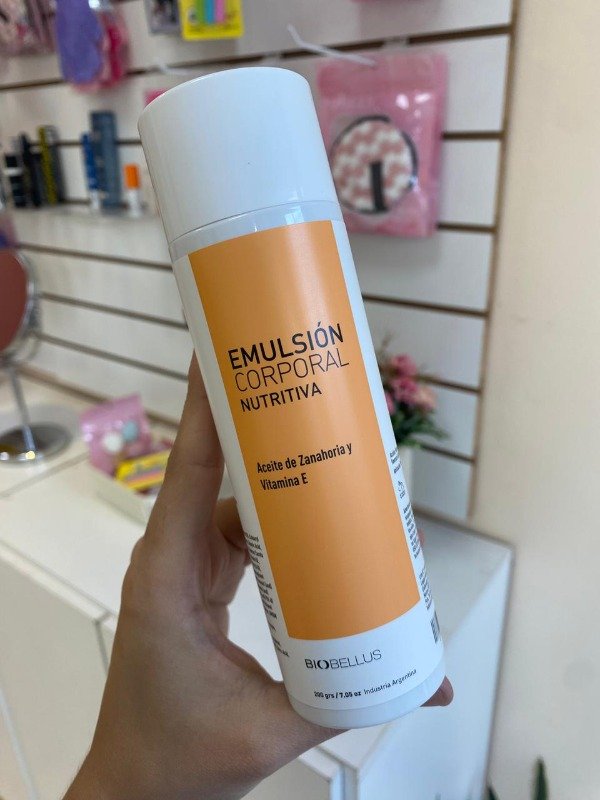 Producto - Emulsión Nutritiva Corporal de Zanahoria - Biobellus