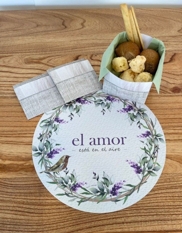 Producto - Set X 20 Platos De Sitio + 3 Paneras Papel Descar
