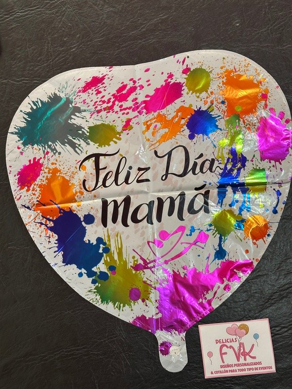 Producto - Globo día de la madre corazón modelo 4 feliz día mamá 45 cm