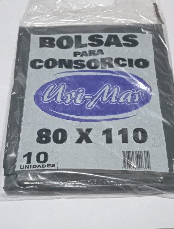 Producto - PAQ. BOLSA RESIDUOS 80X110 CM NEGRA 10 UNIDADES