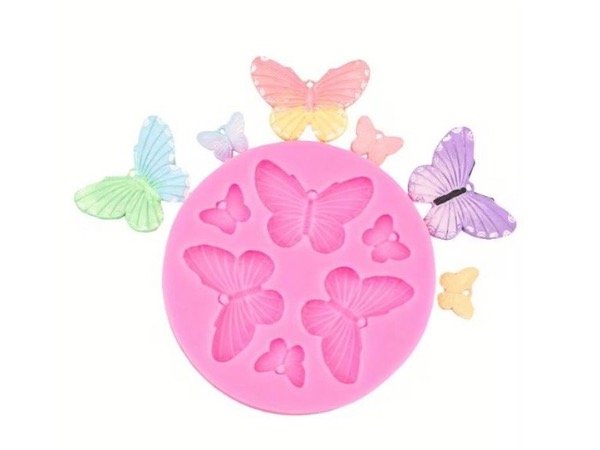 Producto - Molde Silicona Redondo 6 Mariposas