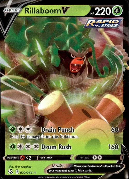 Producto - Rillaboom V - 022/264 - Fusion Strike - Holo