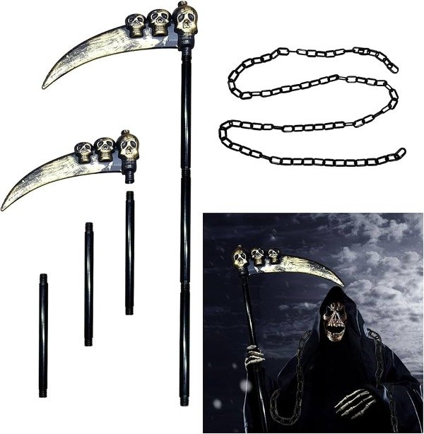 Producto - Arma medieval guadaña tres calaveras