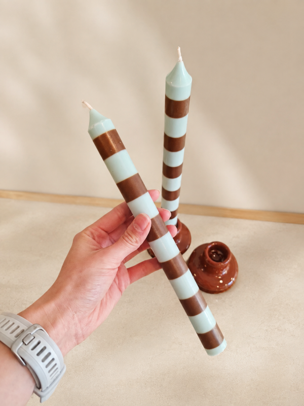 Producto - Vela Candy- celeste y choco - 1