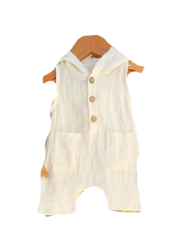 Producto - Jardinero Ian Baby Cotton Capucha y Bolsillos Bebes