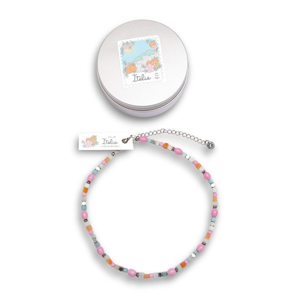 Producto - Collar Piedras Acero Italia