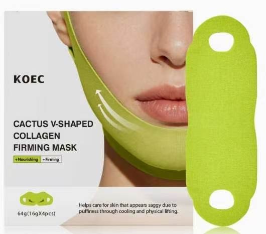 Producto - Mascarilla Reafirmante en Forma de V con Colágeno y Cactus KOEC FC-KO88