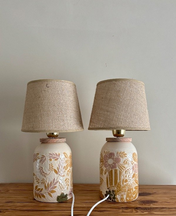 Producto - Lámpara Tambor Flor Ocre chica - A PEDIDO - 3