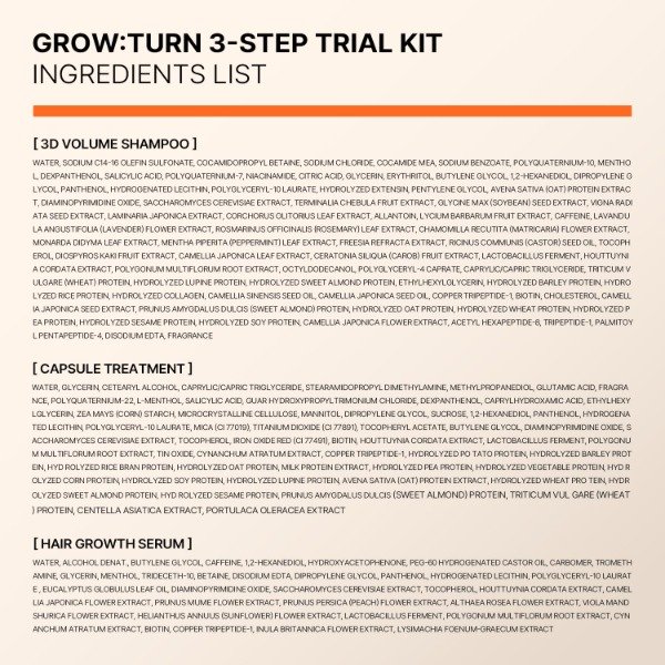 Producto - lilyeve GROWTURN Korean Hair Care Travel kit, Shampoo, Treatment and Serum - 7