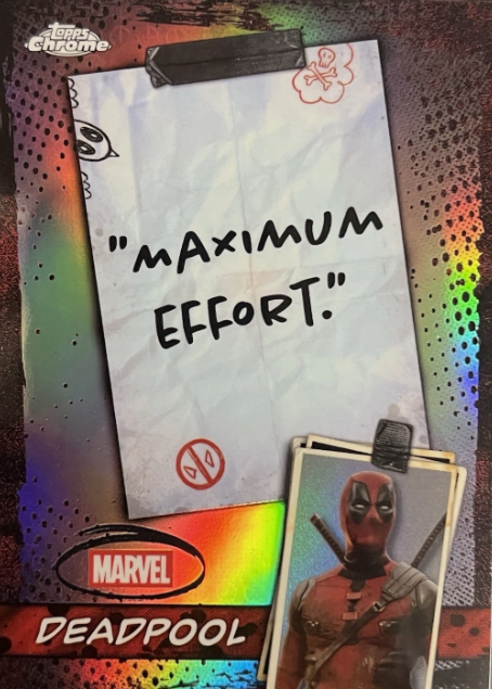Producto - 2025 Topps Marvel Deadpool And Wolverine Maximum Effort WM-01 Insert Card Foil - 0