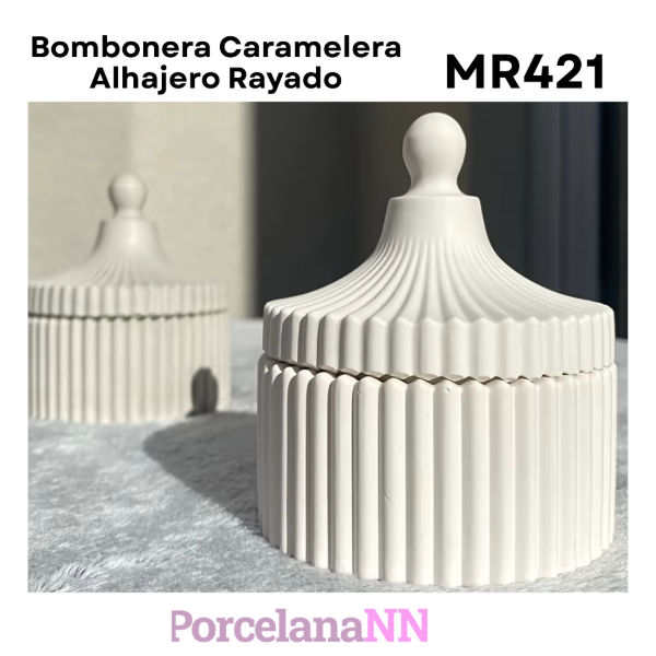 Producto - Bombonera Caramelera Alhajero Rayado MR421