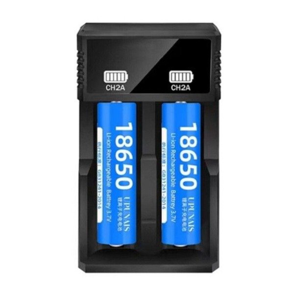 Producto - CARGADOR DE PILAS MODS-726 DOBLE  NEGRO