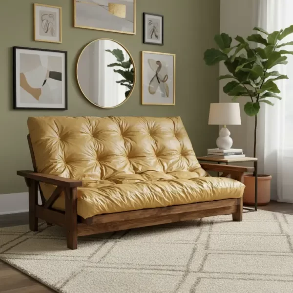 Producto - Futon estilo campo con colchon eco cuero