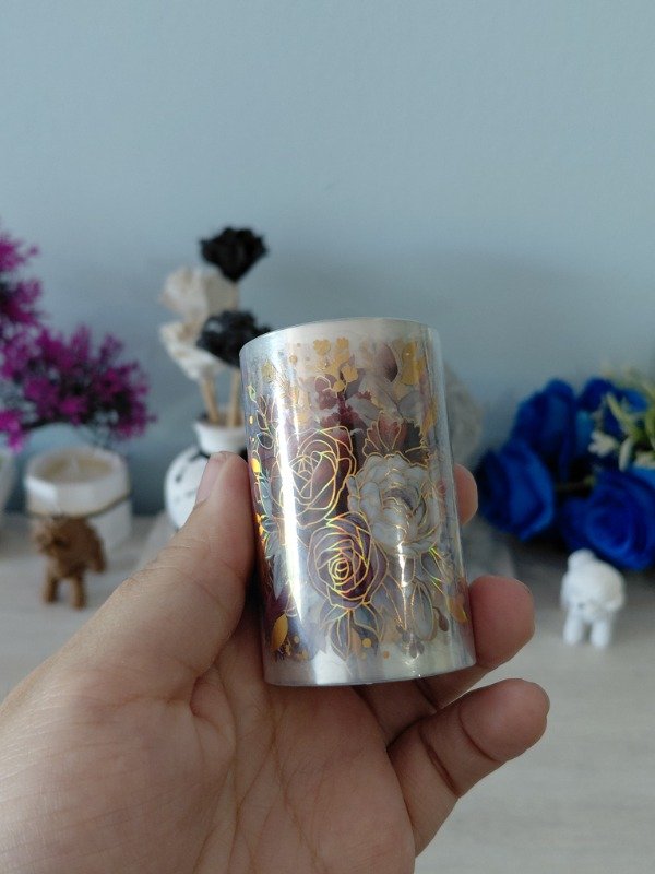 Producto - Washis en PET - Midnight garden rojo #006