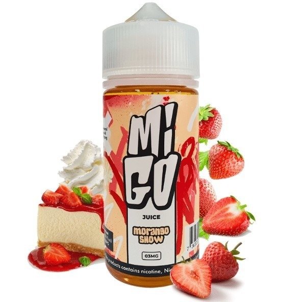 Producto - LIQUIDO MIGO (100 ML) - MORANGO SHOW-  FRUTILLA CHESCAKE 3MG