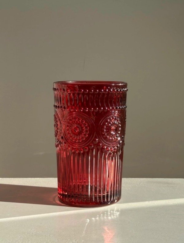 Producto - Set x 6 Vasos Vidrio   Arabescos Bordo 380ml - 2