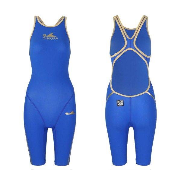 Producto - Traje de Baño de Competición Goldswim Azul Niña/Mujer FINA - 5