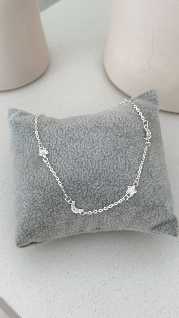 Producto - Pulsera lunitas y estrellas cubic P925