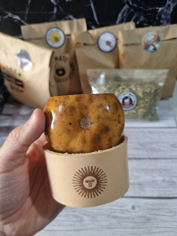 Producto - Mate Galleta con Soporte Grabado del Sol de Mayo - 8