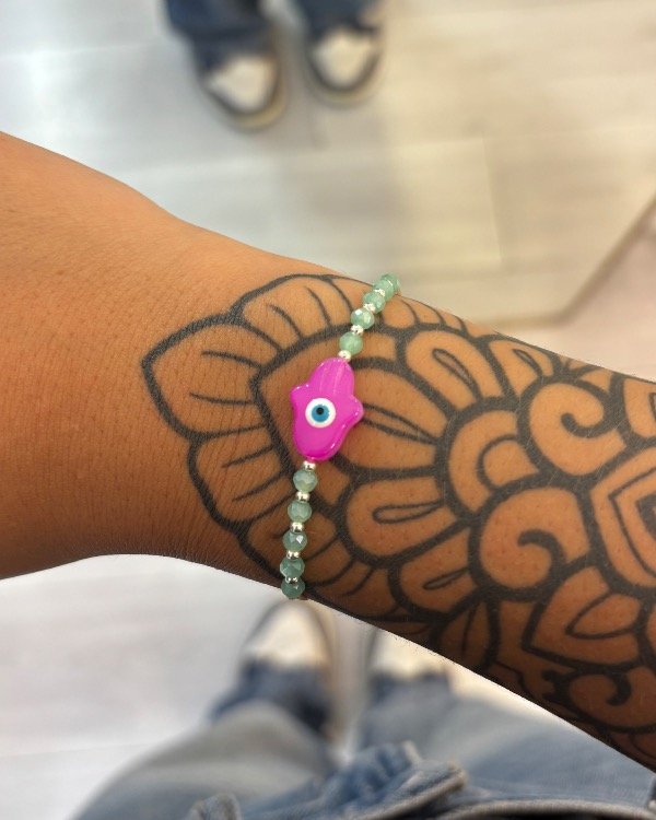Producto - PULSERA AMULETO PROTECTION PINK HAMSA