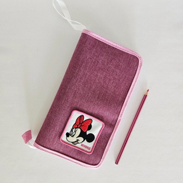 Producto - Cartuchera con bolsillos rosa Minnie