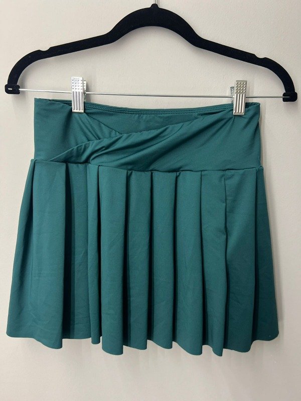 Producto - Short Pollera Verde Tableada