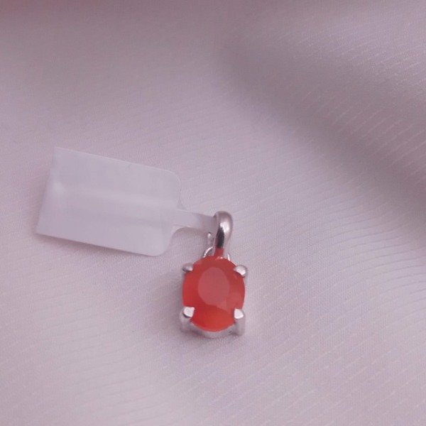 Producto - Dije Plata 925 con cornalina oval chica