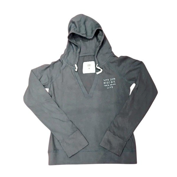 Producto - Buzo Dama cuello en V con capucha T40 al T44