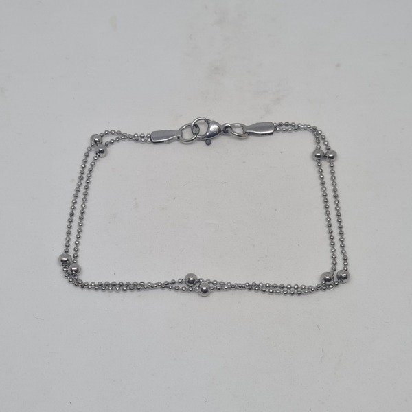 Producto - Pulsera dos hileras bolas 2mm y 6mm