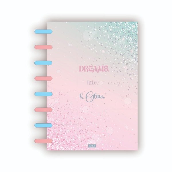 Producto - Cuaderno Lumos Tapa Dura A4 (Glitter)