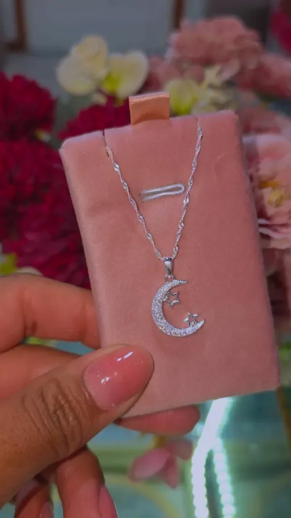 Producto - Collar luna y dos estrellas PL