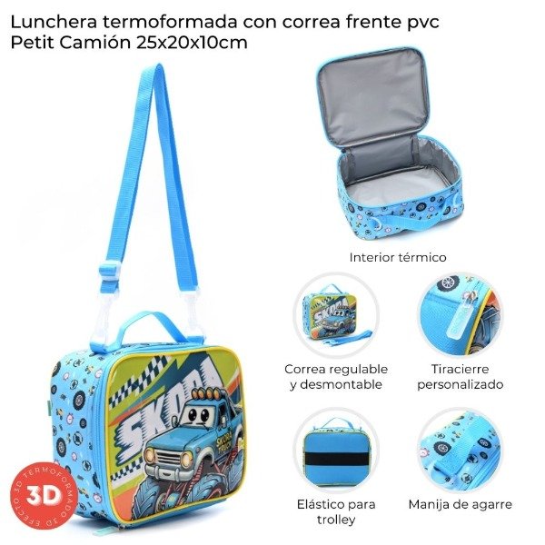 Producto - LUNCHERA TERMOFORMADA CON CORREA PETIT CAMION 43087