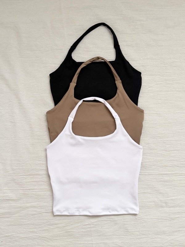 Producto - Top halter redondo blanco - 1