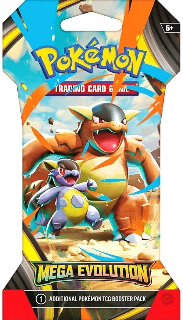 Producto - Pokémon TCG: Mega Evolution Sleeved Booster Pack (Kangaskhan) INGLES
