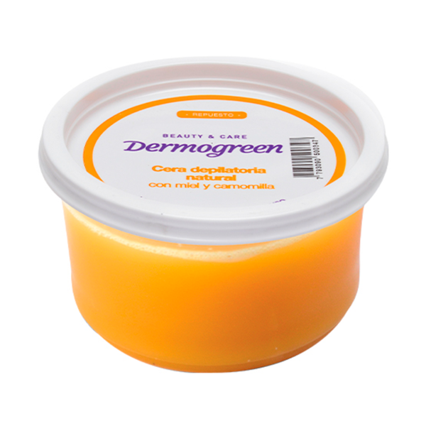 Producto - DERMOGREEN CERA DEILATORIA C/MIEL Y CAMOMILLA 150G REP. POTE