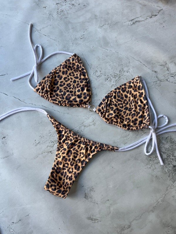 Producto - Bikini print marron argollita