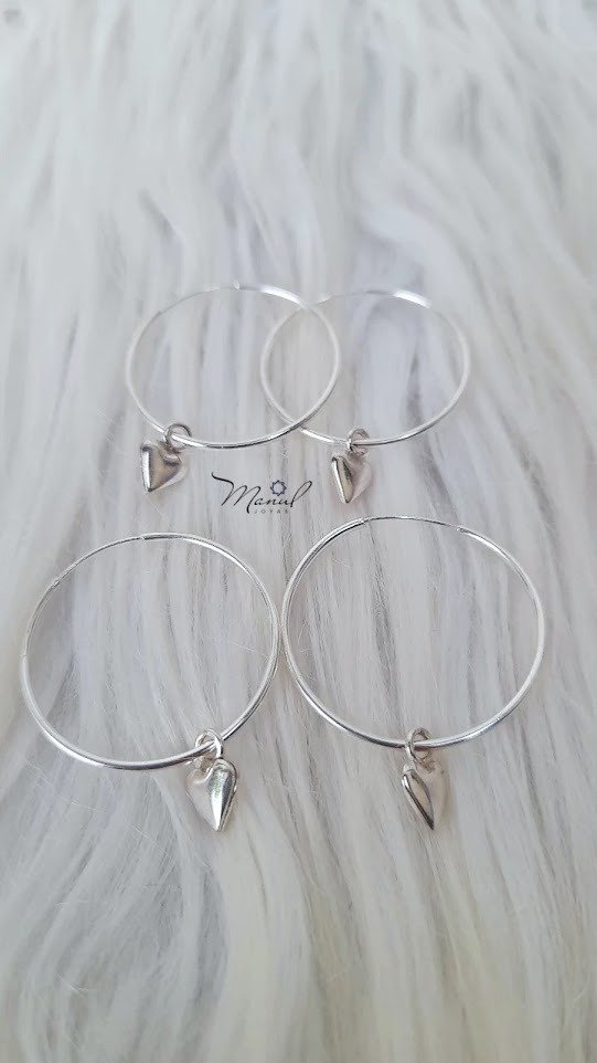 Producto - Argollas lisas con Corazón